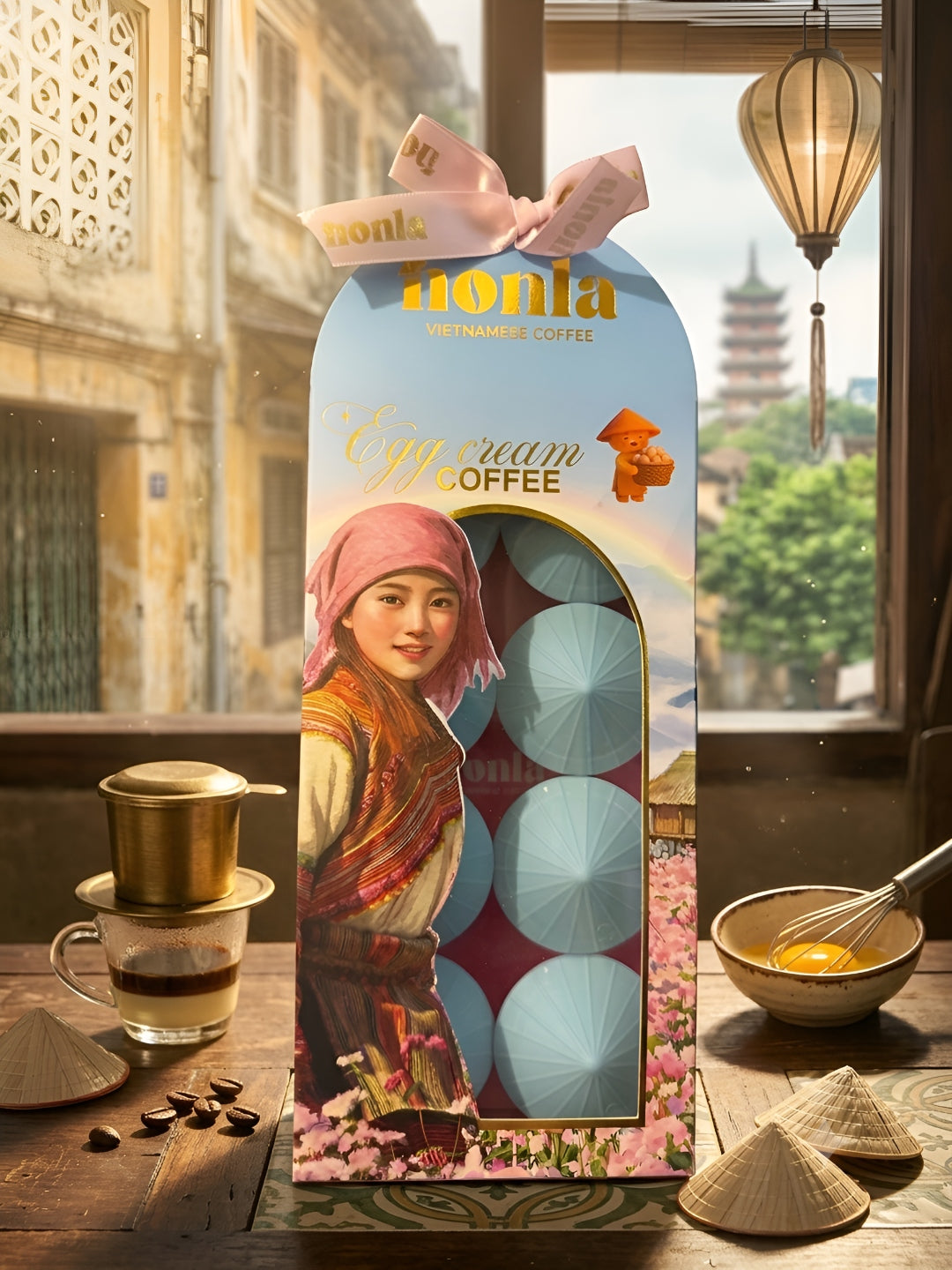 nonla 越南蛋咖啡禮盒 Egg Cream Coffee Gift Box — 實物主圖